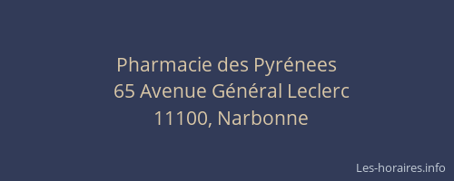 Pharmacie des Pyrénees