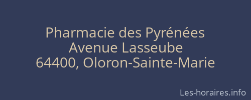 Pharmacie des Pyrénées