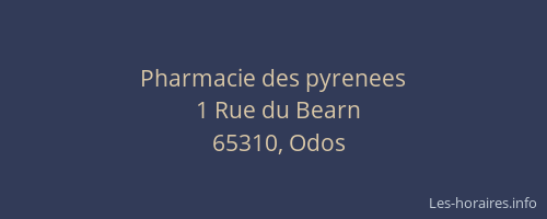 Pharmacie des pyrenees
