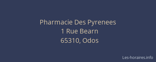 Pharmacie Des Pyrenees