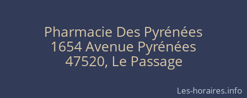 Pharmacie Des Pyrénées