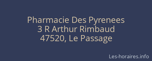 Pharmacie Des Pyrenees