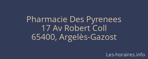 Pharmacie Des Pyrenees