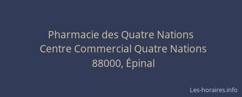 Pharmacie des Quatre Nations