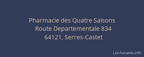 Pharmacie des Quatre Saisons