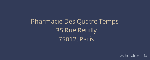 Pharmacie Des Quatre Temps