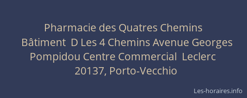 Pharmacie des Quatres Chemins