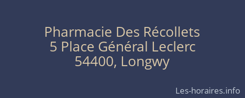 Pharmacie Des Récollets
