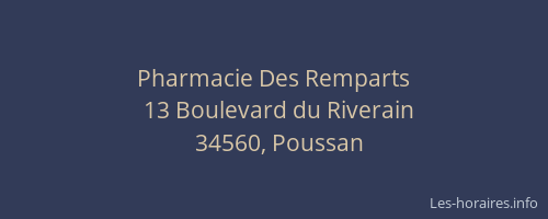 Pharmacie Des Remparts