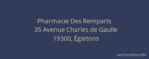 Pharmacie Des Remparts