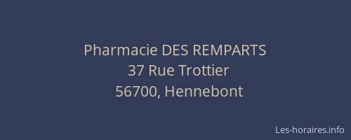 Pharmacie DES REMPARTS
