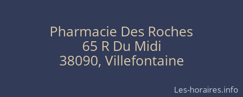 Pharmacie Des Roches