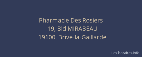 Pharmacie Des Rosiers