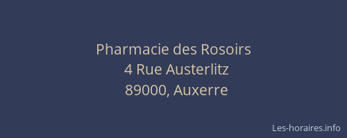 Pharmacie des Rosoirs