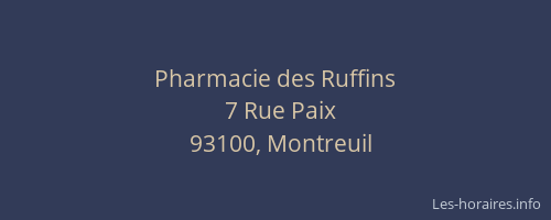 Pharmacie des Ruffins