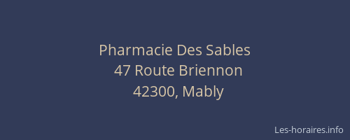 Pharmacie Des Sables