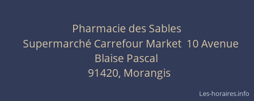 Pharmacie des Sables