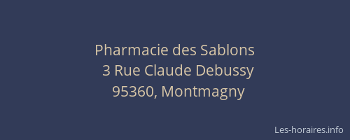 Pharmacie des Sablons
