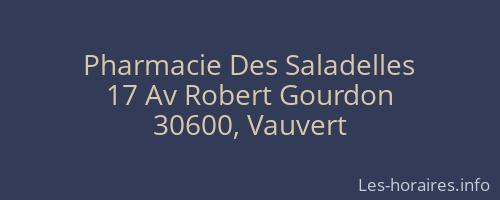 Pharmacie Des Saladelles