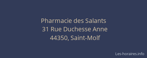 Pharmacie des Salants