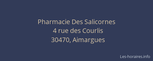 Pharmacie Des Salicornes