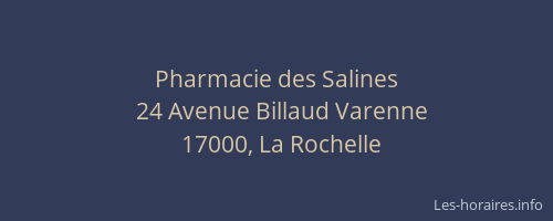 Pharmacie des Salines