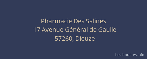 Pharmacie Des Salines