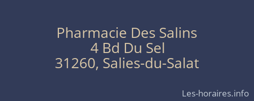 Pharmacie Des Salins