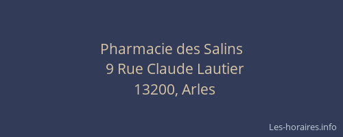 Pharmacie des Salins