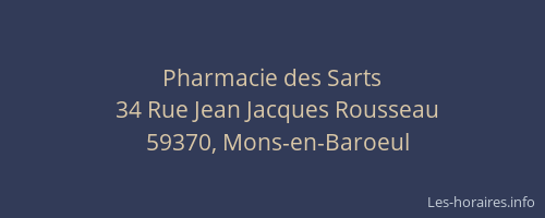 Pharmacie des Sarts