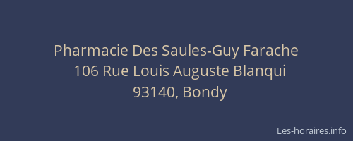 Pharmacie Des Saules-Guy Farache