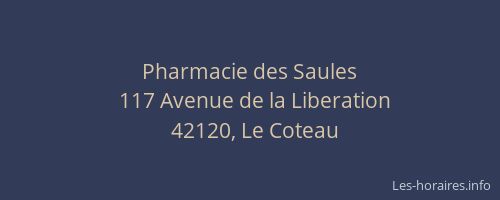Pharmacie des Saules