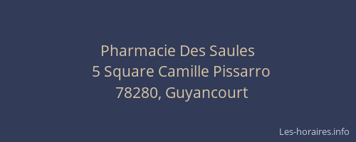 Pharmacie Des Saules
