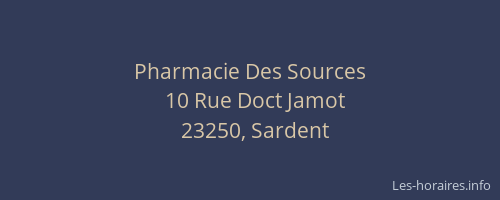 Pharmacie Des Sources