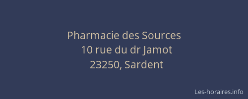 Pharmacie des Sources