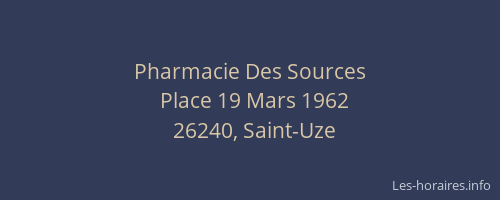 Pharmacie Des Sources