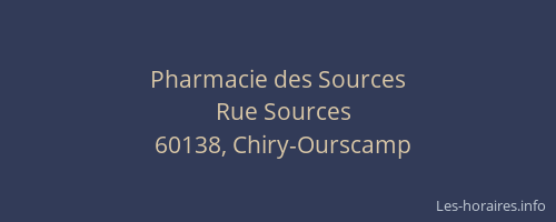 Pharmacie des Sources