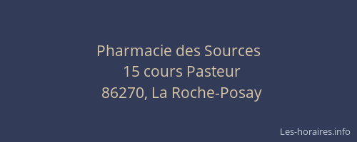 Pharmacie des Sources