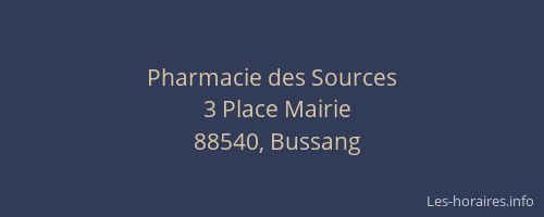 Pharmacie des Sources