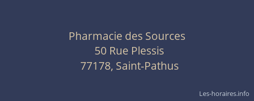 Pharmacie des Sources