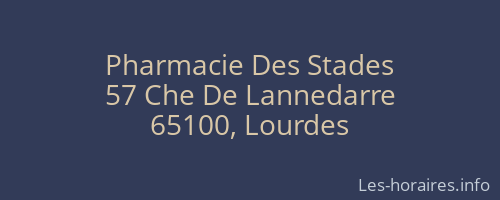 Pharmacie Des Stades