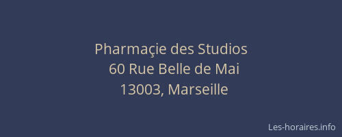 Pharmaçie des Studios