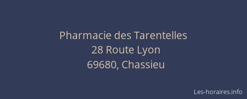 Pharmacie des Tarentelles