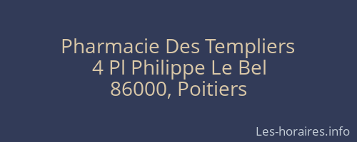 Pharmacie Des Templiers