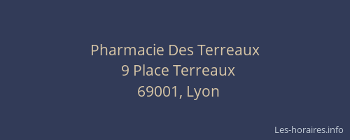 Pharmacie Des Terreaux