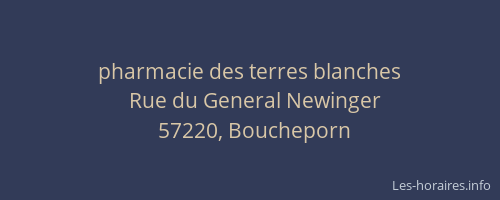pharmacie des terres blanches