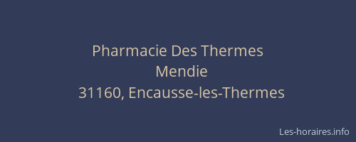 Pharmacie Des Thermes