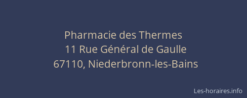 Pharmacie des Thermes