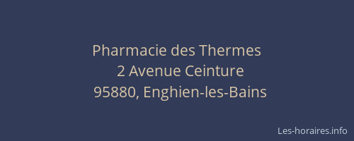 Pharmacie des Thermes