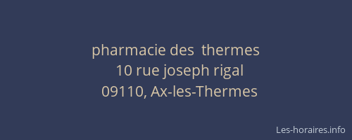 pharmacie des  thermes